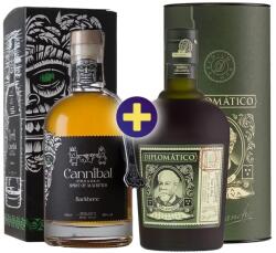 Diplomático Reserva Exclusiva 12 Years 0,7 l 40% + Cannibal Backbone Citrus & Rhum 0,7 l 40%