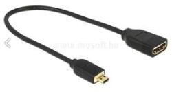 Delock kábel HDMI-micro D male to HDMI-A female 3D 4K, 20cm (DL65687) (DL65687)