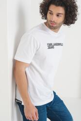 Karl Lagerfeld Jeans KARL LAGERFELD JEANS, Normál fazonú organikuspamut póló, Fehér, XL (A1M17002-100-XL)