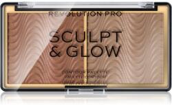 Revolution PRO Sculpt And Glow kontúrozó és élénkítő paletta árnyalat Light-Medium 8 g
