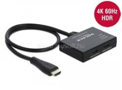 DELOCK HDMI-elosztó, 1 x HDMI-bemenet > 2 x HDMI-kimenet, 4K 60 Hz (DL87747) (DL87747)