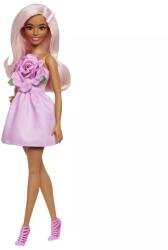 Mattel Barbie: Fashionista barátnők stílusos divatbaba - Baba rózsás ruhában (HYT94) - jateknet