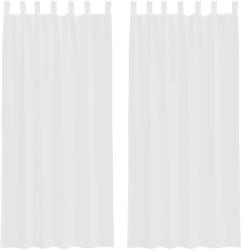 vidaXL 2 db fehér fátyolfüggönyök hurokkal 140x225 cm 0.29 kg 4102333 (4102333)