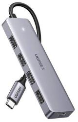 UGREEN Hub 4-in-1 USB-C Adapter to 4× USB 3.0 + USB-C Grey (64266)