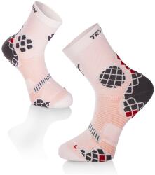 Try To Fly Kompressziós zokni sportoláshoz Compression Socks Fehér Szürke, 36-38 EU (TF32-200-01)