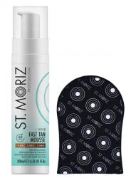St. Moriz Professzionális önbarnító készlet, Fast Tan 1 órás habbal, 2 óra 3 óra és kesztyű