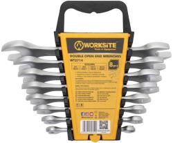 Somogyi WORKSITE WT2714 mindkét végén nyitott villáskulcs készlet, 8db, Cr-V acél, praktikus tároló