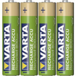VARTA Recycled AAA 800 mAh ceruza akku (4db/csomag) (56813101404) (56813101404)
