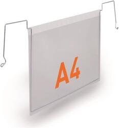 DURABLE Logisztikai zseb, zsebdróttal, A4, fekvő, PP, DURABLE HARD COVER , átlátszó (DB118519)