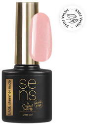 Crystal Nails SENS HEMA Free BASE gel - SHIMMER NUDE 10ml TF