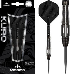 Mission Darts Set sageti steel Kuro 23g, black, M4 rear taper 95% wolfram (M000274)