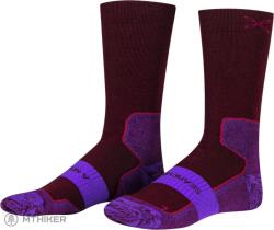 Montura MERINO WOOL WARM MID zokni, vine red/prism violet (M - L)