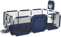  Baby Playpen, Unisex Design, Biztonságos Szövet anyag, Kék 2 foci ajtó nincs ajándék