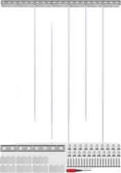 Tiszta PVC szalagfüggöny, hőmérséklet -ellenálló, könnyű telepítés, 42x84in 7 db