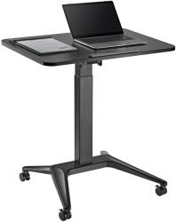 Maclean Mobil Laptop Asztal, Fekete, Pneumatikus Magasságállítás, 80 x 52 cm, 8 kg Max, 109 cm h, MC-453B