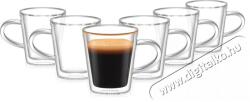  Siguro Espresso duplafalú üvegpohár, 90 ml, 6 db