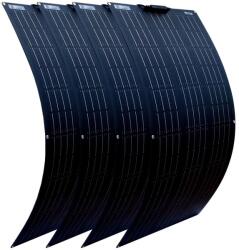  Rugalmas napelemes panel, 100W maximális teljesítmény, nagy hatékonyság 22%, könnyű és tartós kialakítás, 4db 100W