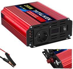  Tiszta szinusz -inverter, 4000W teljesítmény, LCD kijelző, 2500W EU, 12 V -os, 220 V 50Hz