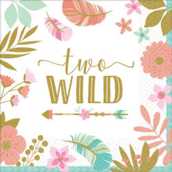 Amscan Happy Birthday 2 Boho Szalvéta 16 db-os 33x33 cm