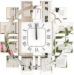  Dekoratív falióra, csendes kvarcmozgás, modern művészeti formatervezés, Ezüst, 24 hüvelykes