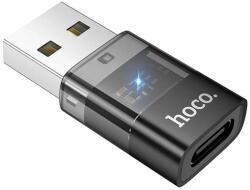 hoco. UA36C adapter (USB - Type-C aljzat, adatátvitel és töltés, OTG) FEKETE (UA36C)