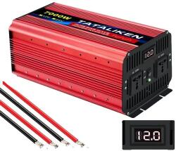  Power Inverter, 12000W tiszta szinuszhullám, univerzális aljzat, 7000W, 12V50Hz, 220V-240V