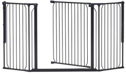 Baby Dan Ajtókorlát, fekete, kültéri és beltéri használatra, flexibilis, 3, 5cm rések (BD501509)