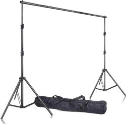 Photo Studio háttér-támogatási rendszer, állítható magasság 72cm-260 cm, bővíthető szélesség 2m-3m, könnyű és hordozható,