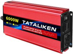 Inverter, tiszta szinuszhullám, autó mikro -inverter, 12v 6000W 50Hz EU