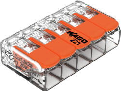  WAGO 5-vezetékes összekötő csatlakozó, modell: 221-415, 0, 20-4, 00mm? , 5 db (221-415/5)