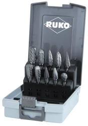 RUKO 116002 Keményfém turbómaró készlet HM 10db-os miniboxban (116002)