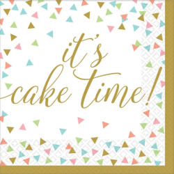 Amscan Konfetti Cake Time Szalvéta 36 db-os 33x33 cm - fizz