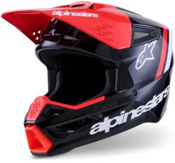 Alpinestars S-M3 Radium motokrossz bukósisak fekte-fluo piros-fehér