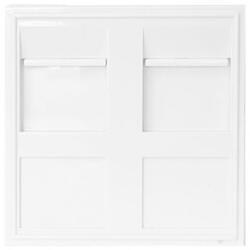 OMU system KM45-KA2 keystone adapter porvédővel 2 modulos fehér moduláris, szerelvényezhető műanyag (KM45-KA2)