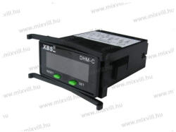 XBS DHM-C Üzemóra/számláló táblaműszer 85-265V AC/DC relé kim: 5A 250VAC/30VDC 7 számjegyes LCD+ellen (DHM-C)