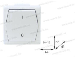 Alfa-Line ALFA AV-102 IP44 Kétpólusú kapcsoló (1007-00)