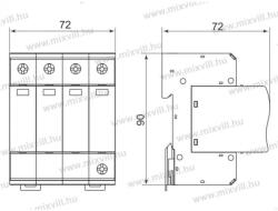 Raycap Safetec C 160/275 4+0 pólus In=20kA/P T2 C osztály túlfeszültség levezető 516.899 (516.899)