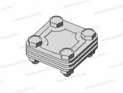 XBS MGKS-01-FeZn Multikapocs 58x58/3 30mm laposvas összekötéséhez Tüzihorganyzott (010101-VZN)