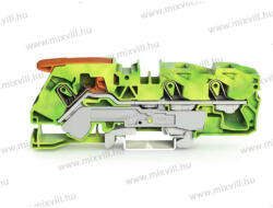 Wago 2116-1307 Topjob S Push-in Cage Clamp 3P sorkapocs működtető karral (0, 5. . . 16mm2) 76A zöld-sárg (2116-1307)
