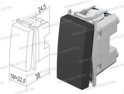 TEM 106-os váltókapcsoló fekete 16A 250V 1M SB SM60SB(15240)