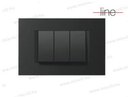 TEM LINE titanium színű díszítőkeret 3x2M TI OL26TI 26512