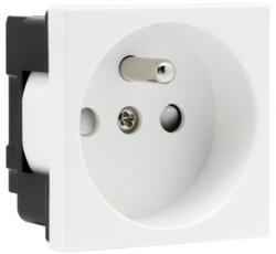 OMU system KM45-DF12 2+F francia dugalj 45x45 moduláris, 45° szerelvényezhető műanyag csatornához (KM45-DF12)