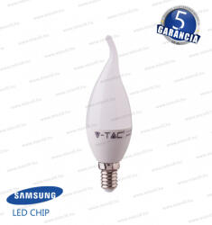 V-TAC SKU-117 LED lámpa E14 gyertya láng 5, 5W/3000K/470lm Samsung Chip (117)