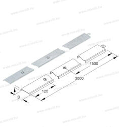 Niedax RDV 50 csatornafedél retesszel 50x3000mm 0, 75mm (RDV 50)