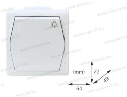 Alfa-Line ALFA AV-N-101L IP44 Lámpanyomó (1004-00)