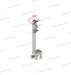 OMU System MGKNL-051A peremkapocs lemeztetőre 8-10mm köracélhoz tetővezetéktartó 11cm eltartással AiSi W018 (W018)