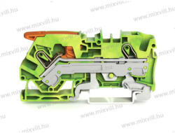 Wago 2106-1207 Topjob S Push-in Cage Clamp földelő sk működtető karral (0, 5. . . 10mm2) 41A zöld-sárga (2106-1207)