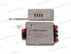 V-TAC SKU-3303 Led vezérlő RGB szalaghoz rádiós távirányítóval 12V DC 12A 144W (3303)