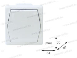 Alfa-Line ALFA AV-101/106 egypólusú váltókapcsoló kültéri (1001-00)
