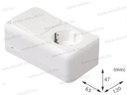 Alfa-Line ALFA FK 105+2+F falon kívüli csillárkapcsoló+dugalj